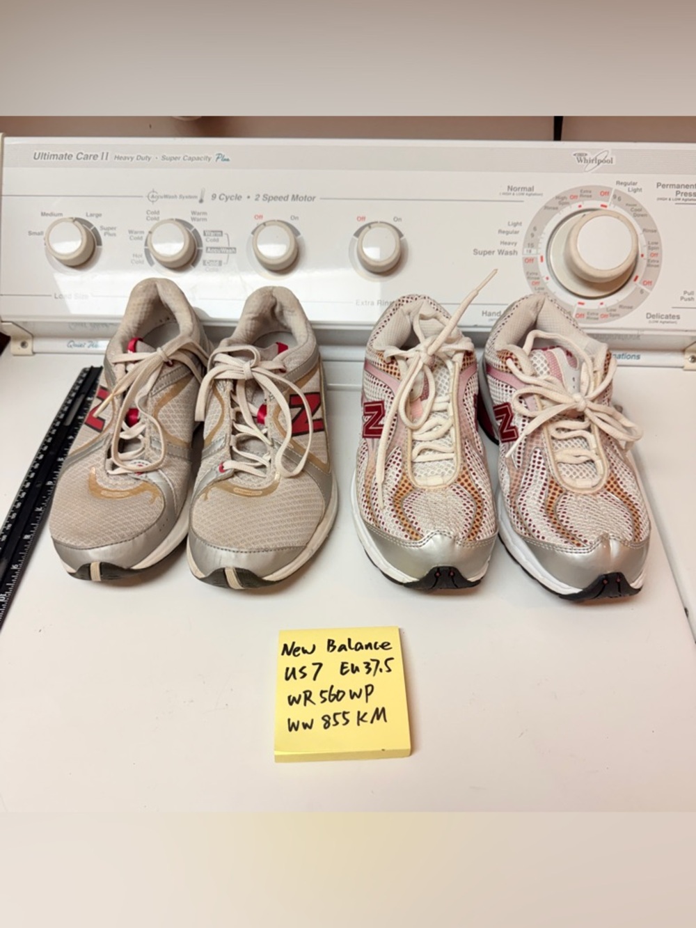 2 pairs New Balance shoes bundle Beige and Pink Mesh Sneakers US 7 / EU 37.5